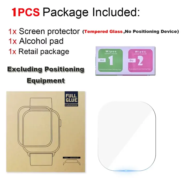 Verre trempé pour Apple Watch Ultra 1/2/3 49mm avec outil d'alignement protecteur d'écran pour iWatc