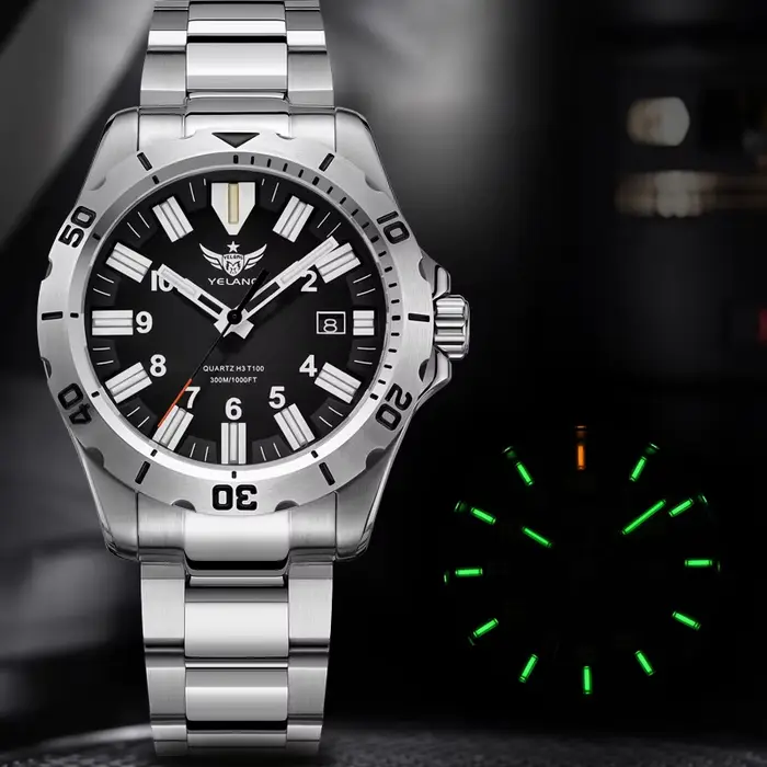 Montre à quartz étanche professionnelle pour homme