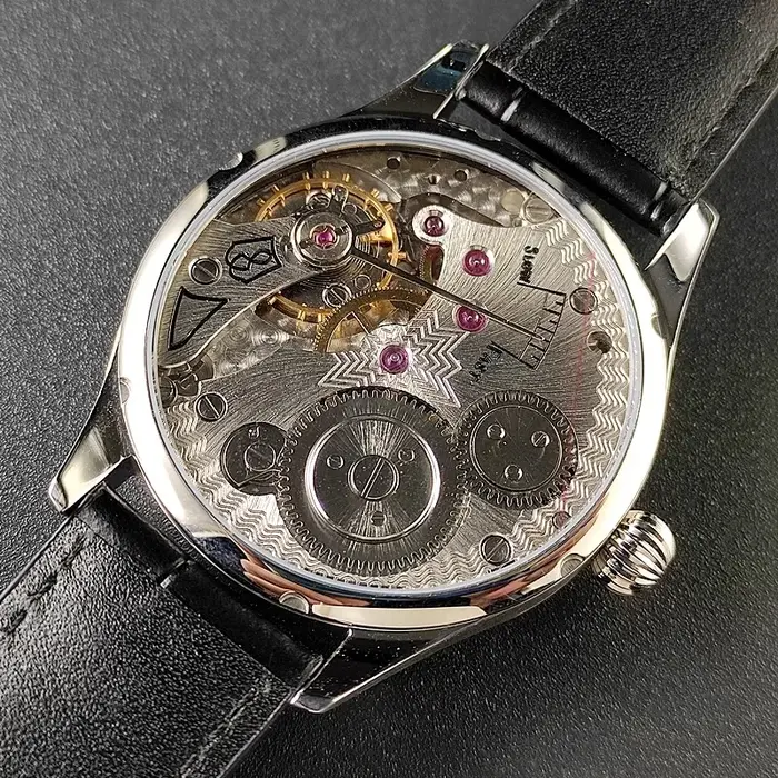 Montre mécanique manuelle broche bleue rôtie mouette ST3621 Jones épée Vintage affaires hommes étanche