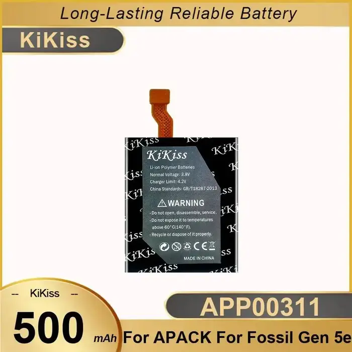 Batterie de remplacement premium pour Apack pour Fossil Gen 5e 500mAh pour montre connectée APP00311 longue durée
