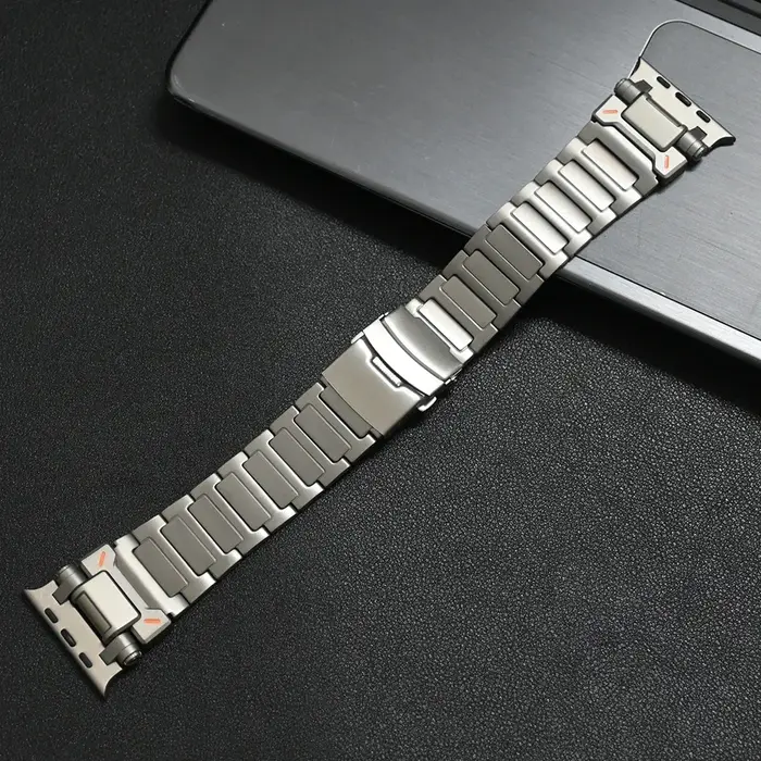 Bracelet en titane pour Apple Watch, Bracelet Ultra, Bracelet de luxe Correa, Bracelet pour iWatch S