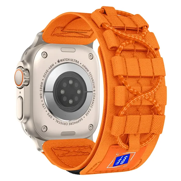 Bandes de Sport tactiques pour Apple Watch Ultra 3 2 série 11 10 9 SE 3, bracelet de sentier en Nylo