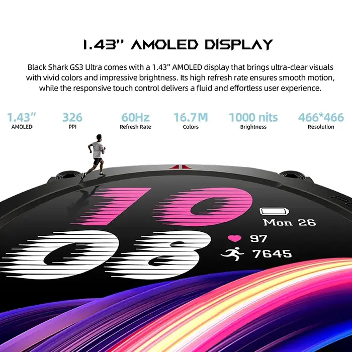 Montre connectée BlackShark GS3 Ultra 2026 équipée d'un GPS double fréquence