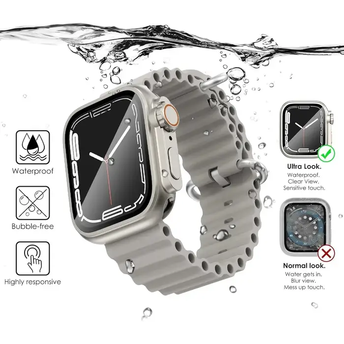 Étui de protection complet à 360 degrés pour Apple Watch 44 mm 45 mm 41 mm 40 mm