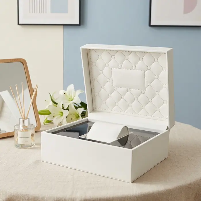 Boîte à montre de luxe en cuir PU