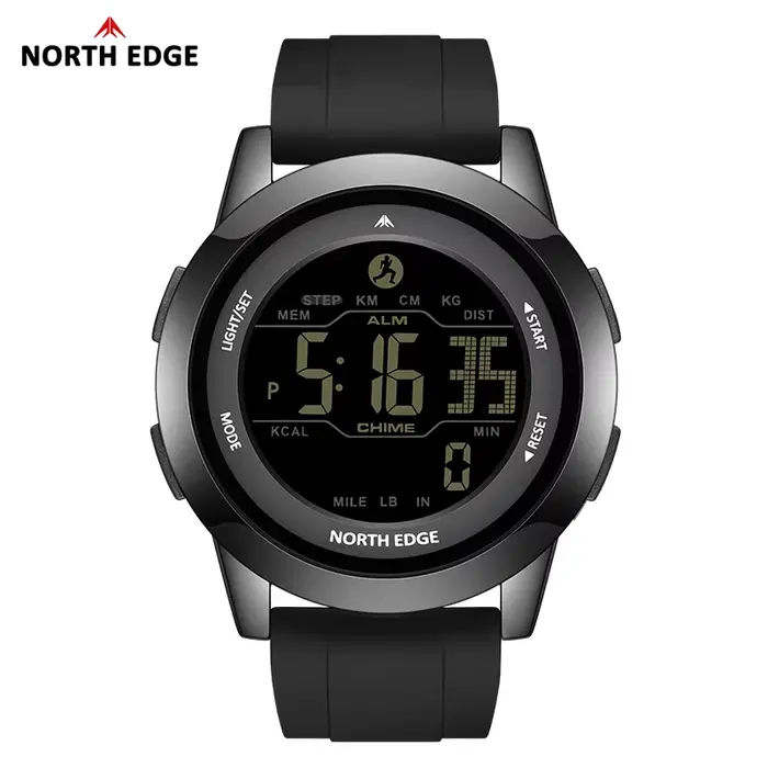 NORTH EDGE APOLLO luxe hommes femmes montre numérique étanche 50M montres de sport double temps podo