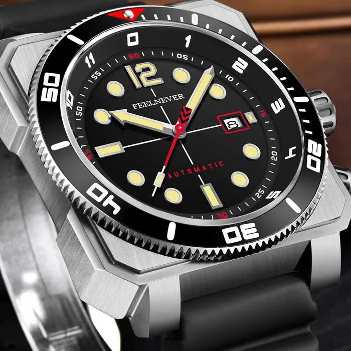 Montre de plongée automatique FeelNever 8215 pour homme