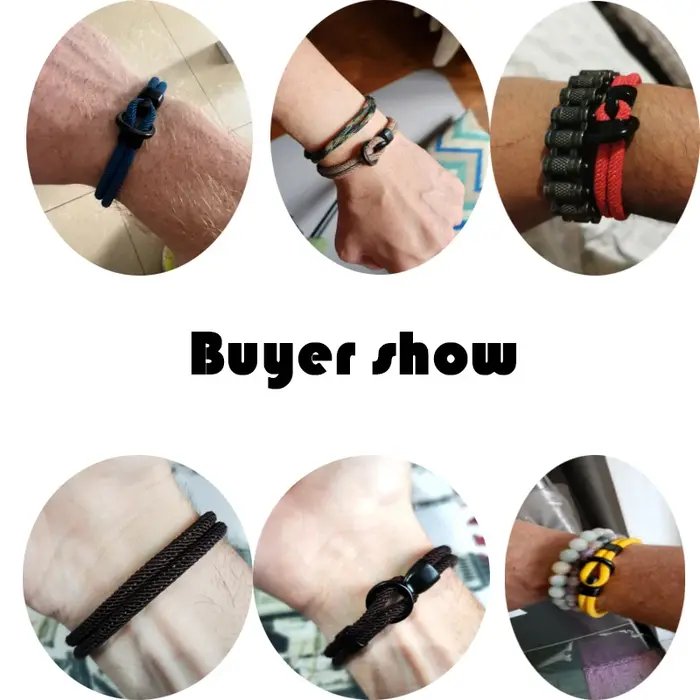 Bracelet en corde de qualité A pour hommes
