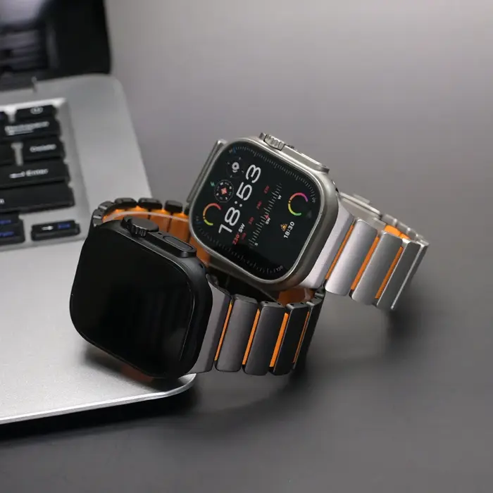 Bracelet en titane pour hommes pour Apple Watch Ultra 3 2 Series 11 10 9 8 7 6 SE3
