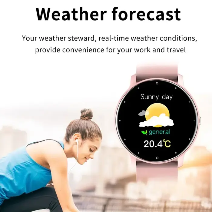 Montre intelligente de sport à écran tactile complet pour hommes et femmes