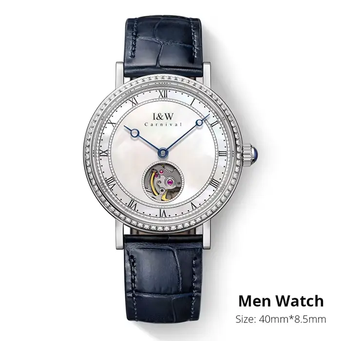 MIYOTA-Montres-bracelets mécaniques pour hommes, I & W, Tourbillon ultra fin, Montre automatique, Cu
