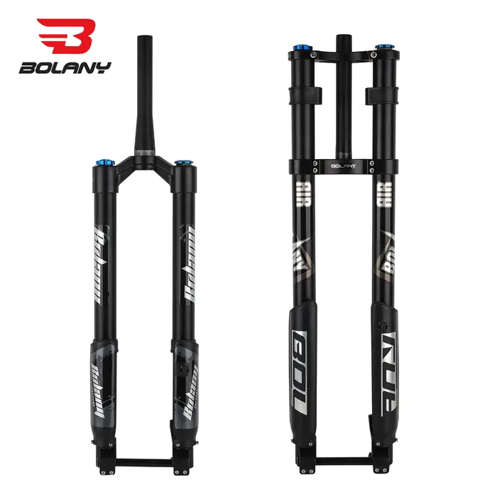 BOLANY fourche de vélo inversée Double épaule fourche vtt pour descente 29 pouces fourche Boost à ax