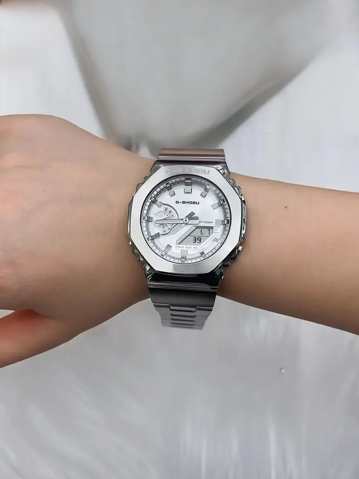 Montre unisexe Iced Out : résistante à l'eau, entièrement équipée, bracelet en acier inoxydable, dou