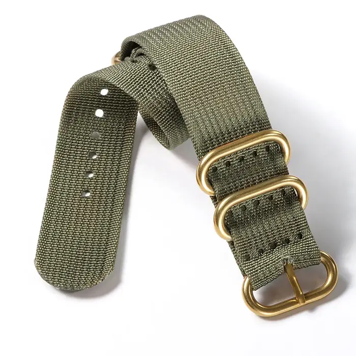 Bracelet de montre en nylon durable avec boucle dorée 18mm 20mm 22mm 24mm pour Omega pour Seiko
