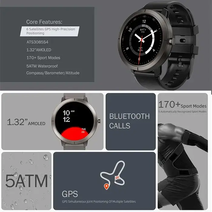 Montre connectée GPS 2026 AMOLED 1