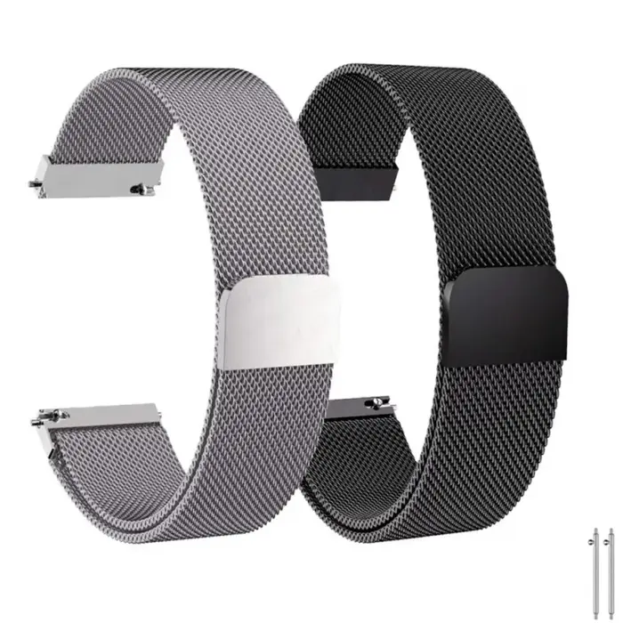 Bracelet en acier inoxydable de 20 mm et 22 mm compatible avec Samsung Galaxy Watch