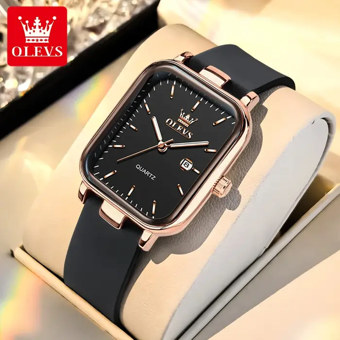 OLEVS 7089 nouvelle montre femme originale mode carré Quartz montre-bracelet étanche lumineux Date m