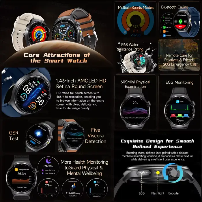 Nouvelle montre intelligente ECG précise analyse de la santé cardiaque pression d'oxygène dans le sang appel BT montres intelligentes ECG pour hommes femmes film de protection