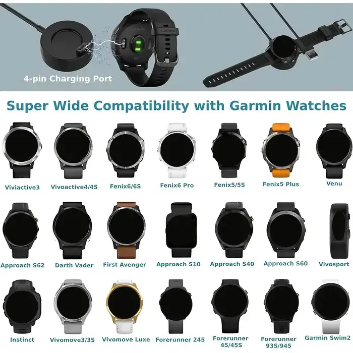 Chargeur USB-C pour montre Garmin - Station de charge