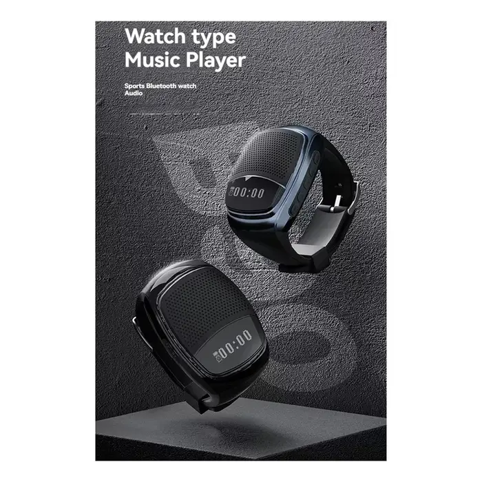 BAAZ HOT ~ B90 Montre-bracelet avec haut-parleur Bluetooth Support pour cartes TF Idéal pour la cour