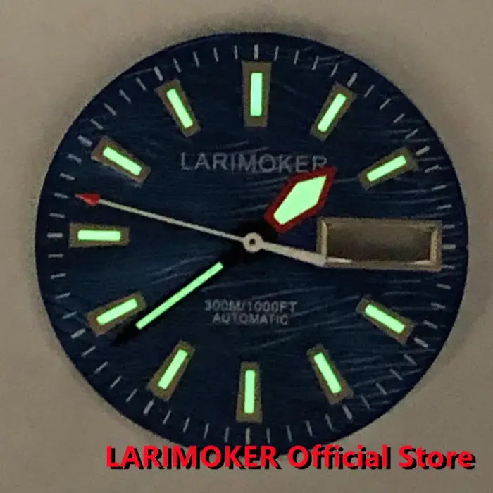 LARIMOKER-Cadran Shoous Noir, Bleu, Gris, Vert, Aiguille de Montre pour Mouvement NH36A, Accessoires de Montres de Loisirs, 29mm