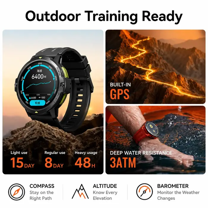 Montre connectée Dido AI Fit Pro avec GPS intégré
