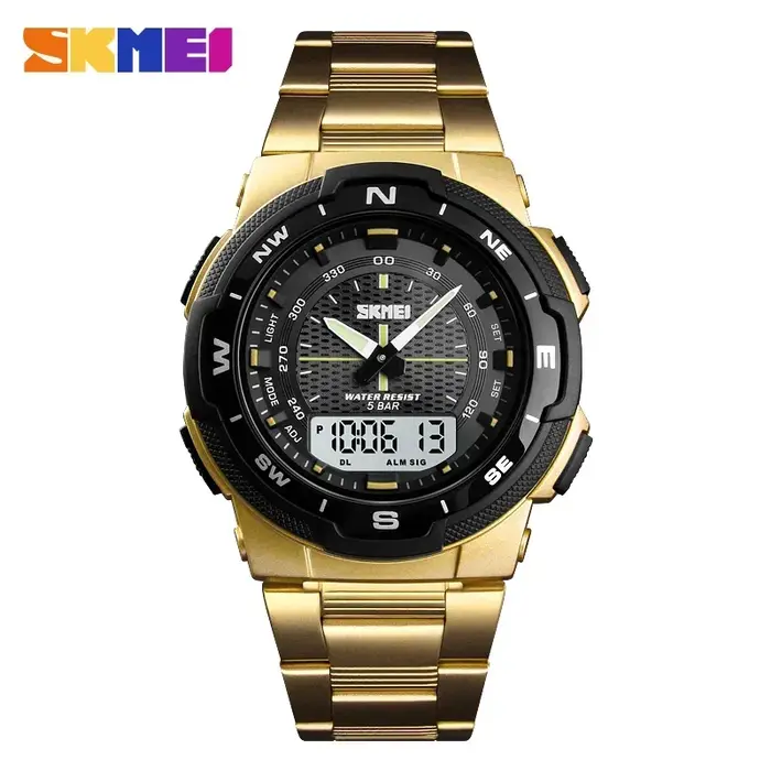 SKMEI 1370 montre numérique à Quartz pour hommes compte à rebours sport étanche électronique