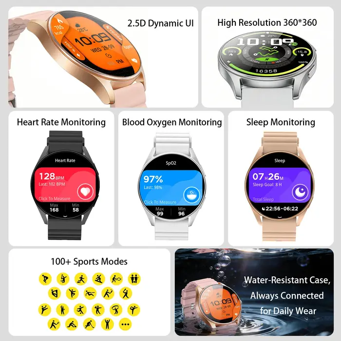 Montre connectée GPS, appels Bluetooth