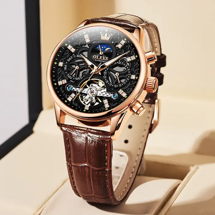 OLEVS – montre-bracelet mécanique automatique pour hommes