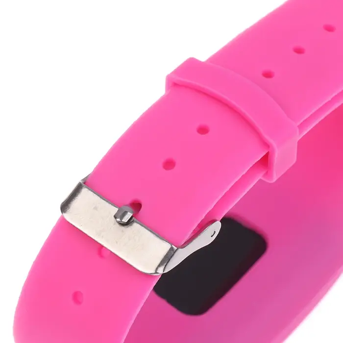 Montre de compteur de pas de Bracelet de podomètre de LED avec l'affichage de l'heure 12/24H
