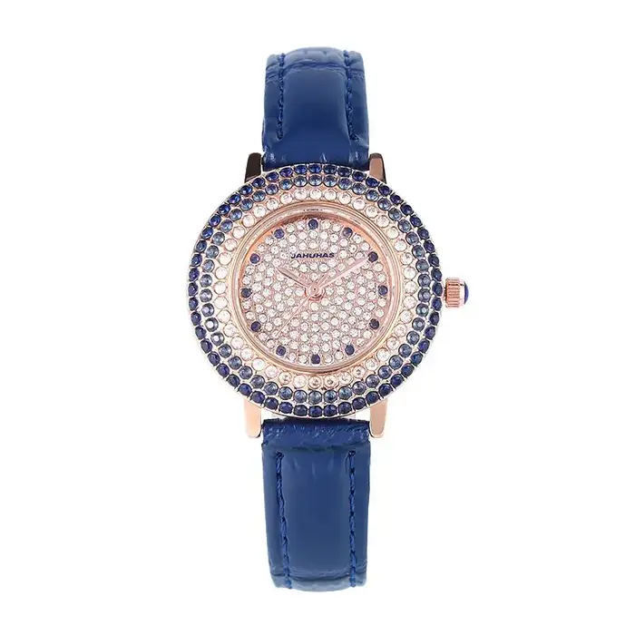 AdrenPalace-Montre à quartz en cuir véritable pour femme