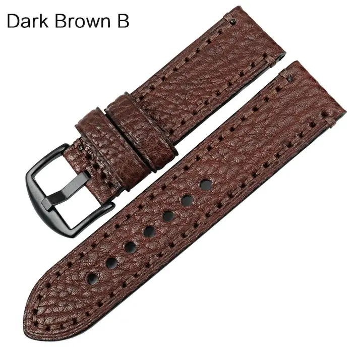 Bracelet de montre en cuir véritable pour LUMINOX PANERAI HAMILTON