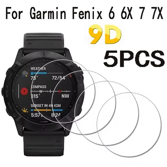 Film protecteur en verre pour Garmin Instinct 2S, Fenix 3 HR, 5, 5X, 5S Plus, 6, 7, 6X, 7X, 6S, 7S, 