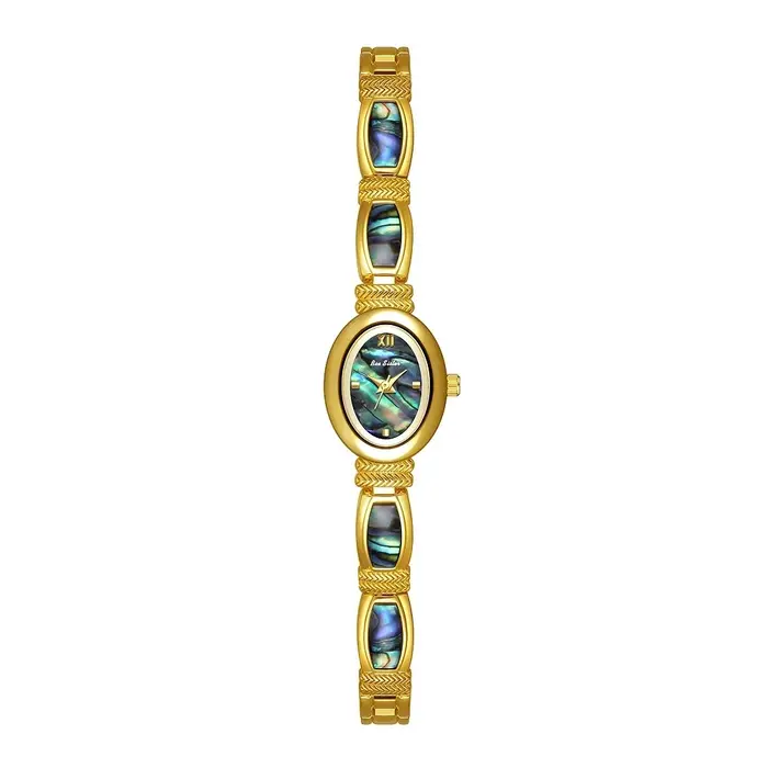 BS Bee Sister Vintage montres pour femme lumière luxe naturel Premium noir or ormeau coquille Bracel
