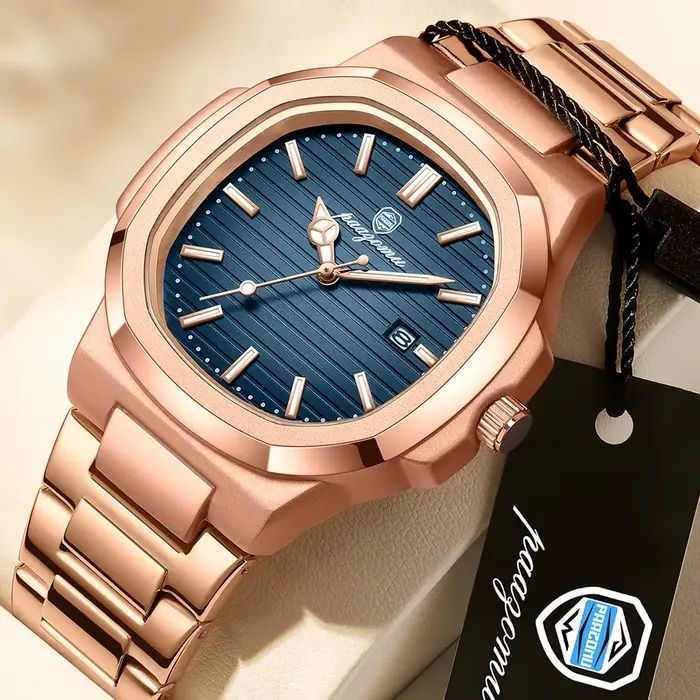 Nouvelle Montre Homme Tendance 2026 – Étanche, Lumineuse, en Acier Inoxydable, Affichage Date et Jou