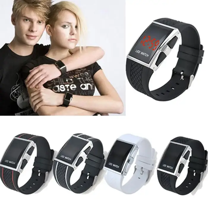 Mas-cul37- Montre de sport décontractée pour hommes et femmes