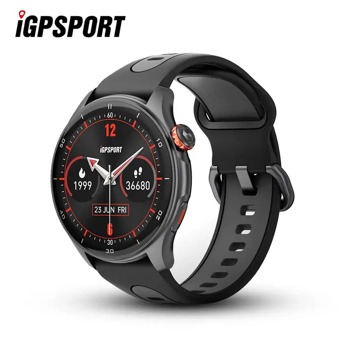 IGPSPORT LW10 Français cyclisme montre de course sport GPS localisation Route Navigation appel moniteur de fréquence cardiaque AMOLED écran Fitness données