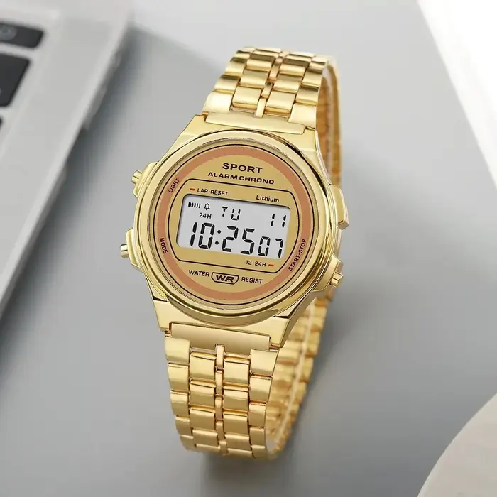 Montre électronique LED pour femmes, décontractée