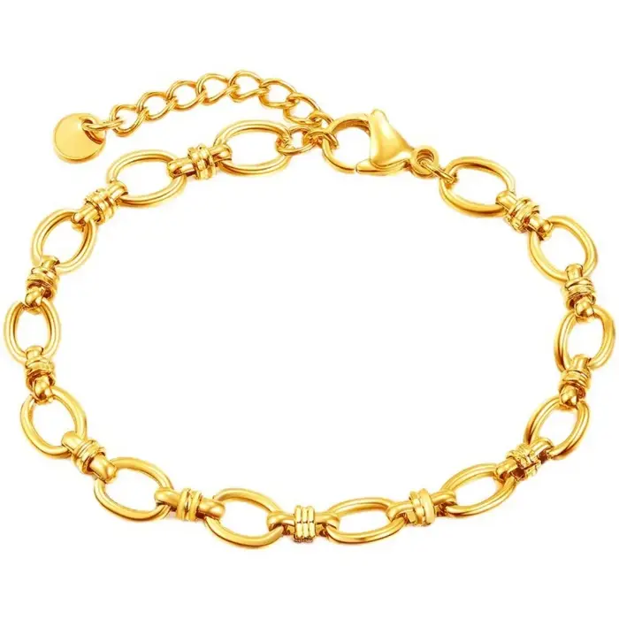 Bracelet Hip Hop Rock en acier inoxydable pour hommes et femmes