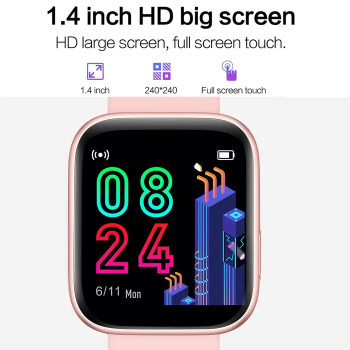 Montre intelligente de sport étanche pour femme