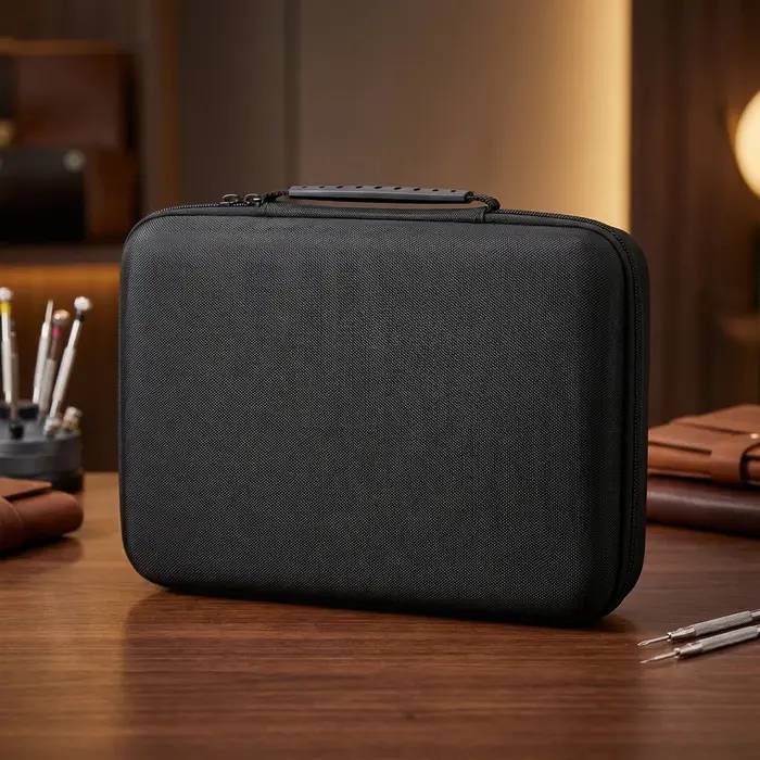 Boîte de rangement pour montres à coque rigide avec 15 emplacements