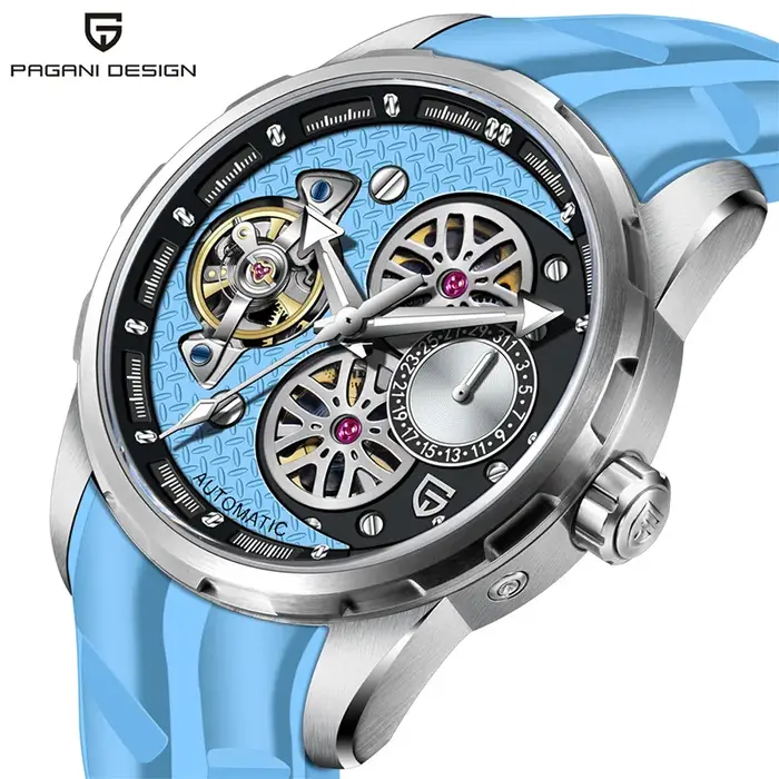 PAGANI DESIGN PD-YS022 montre mécanique pour hommes Tourbillon squelette montre-bracelet