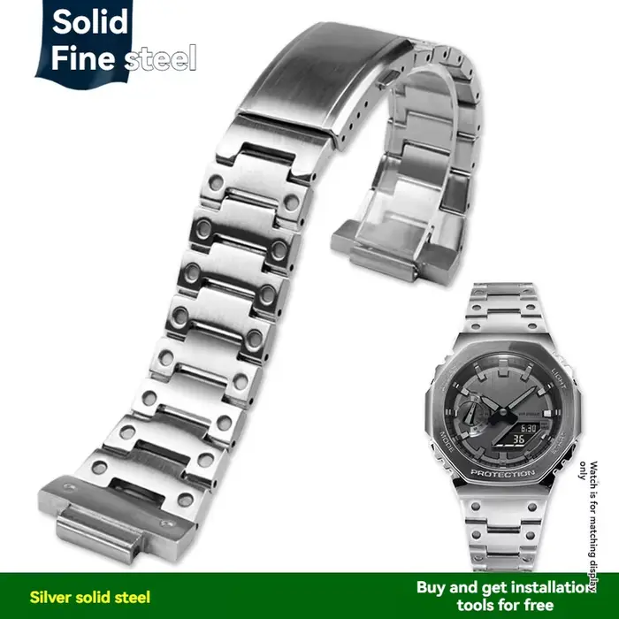 Bracelet de montre en acier inoxydable GBM-2100/GM2100/GA 2100, 16mm, pour Casio G-SHOCK, remplaceme