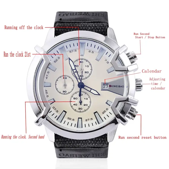 Montres chronographes étanches pour hommes
