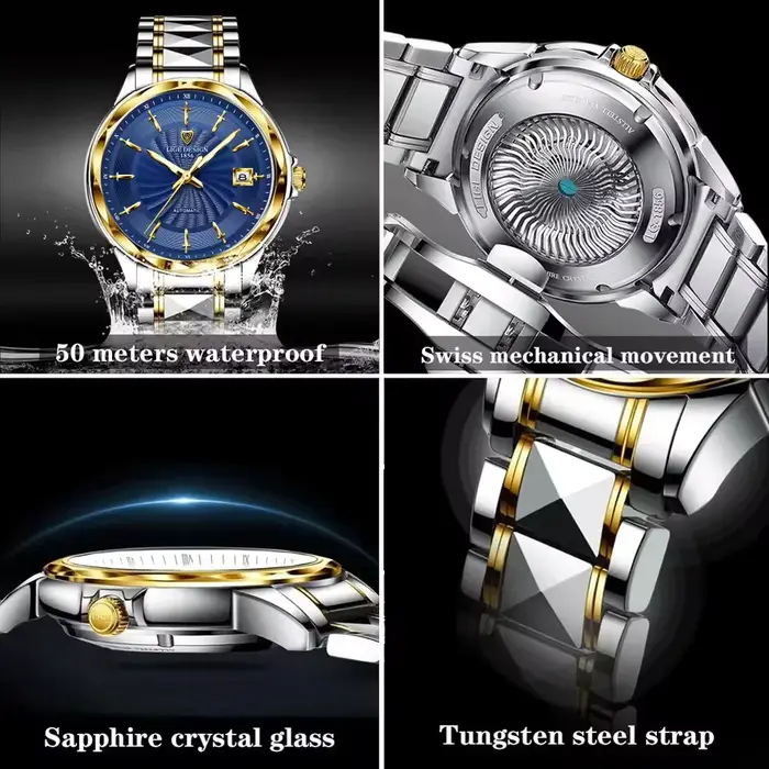 LIGE – montre d'affaires pour hommes