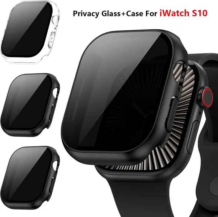 Verre de confidentialité + étui pour Apple Watch 10