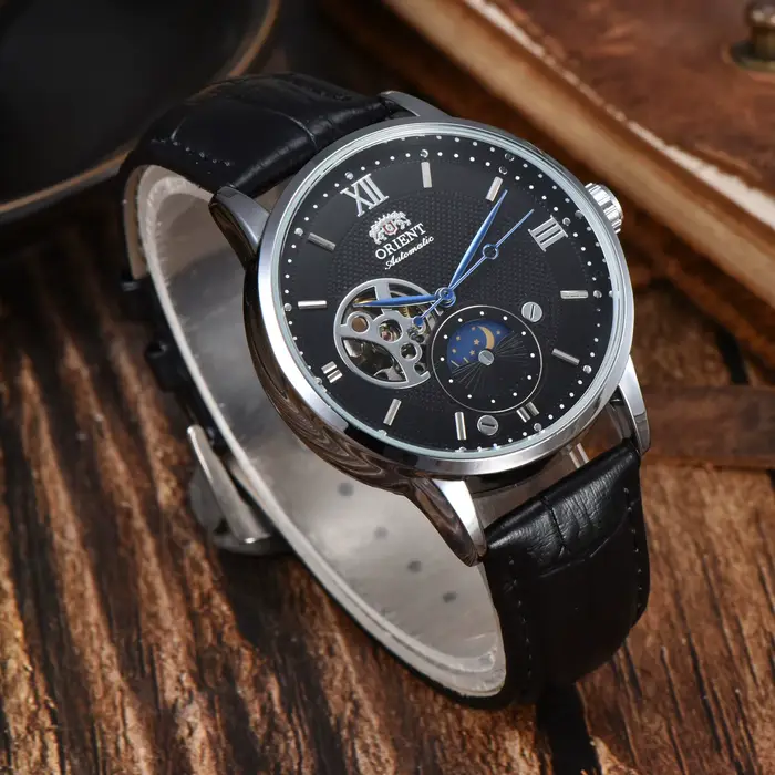 Montre automatique mécanique unisexe DFDG Série Orient Sports, fonction complète Heure mondiale Sole