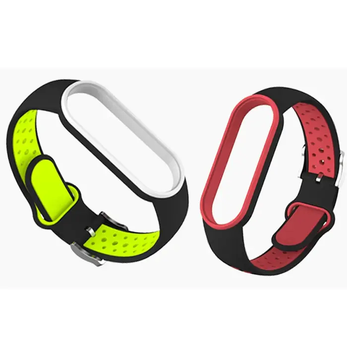 Ceinture en silicone bicolore pour Xiaomi Mi Band 5 et 6