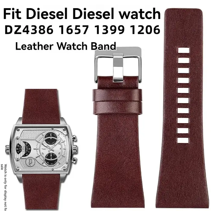 Bracelet de montre pour montres diesel DZ4386 1657 1399 1206 423 noir Band22mm 24mm 26mm 27mm 28mm 30mm 32mm véritable