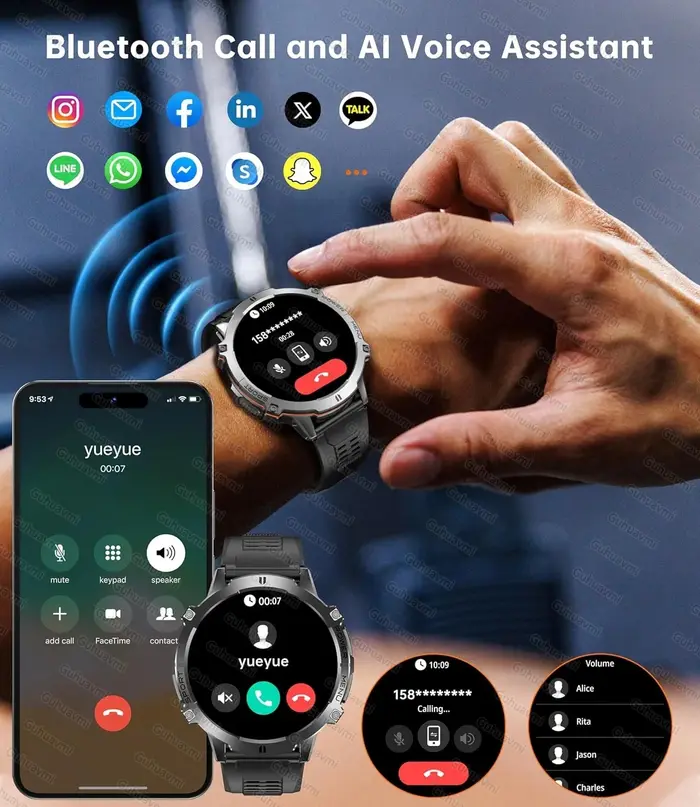 Montre connectée de sport pour hommes